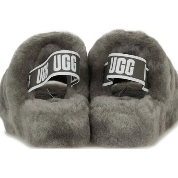 NO BOX Ugg Women's 'Fluff Yeah' Slide Sandals Charcoal Size 7 $150 5C186 - Picture 6 of 6